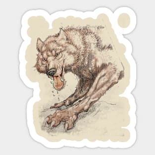 mega wolf Sticker